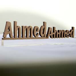 Custom Wood Engraved Name